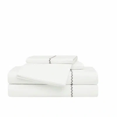 Oceanfront Resort Solid Percale Sheet Set In White