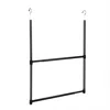 Oceanstar 2-tier Portable Adjustable Closet Hanger Rod, Black