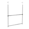 Oceanstar 2-tier Portable Adjustable Closet Hanger Rod, Chrome