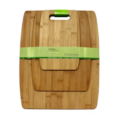 Oceanstar 3-piece Bamboo Cutting Board Set Cb1156 In Brown