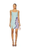 Oceanus Adeline Reef Beaded Mini Dress In Multi