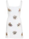 Oceanus Callie Mini Dress White In White