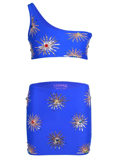 Oceanus Callie Top &amp; Skirt Blue