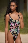 Oceanus Carmencita Embroidered One-piece Swimsuit In Multicolor