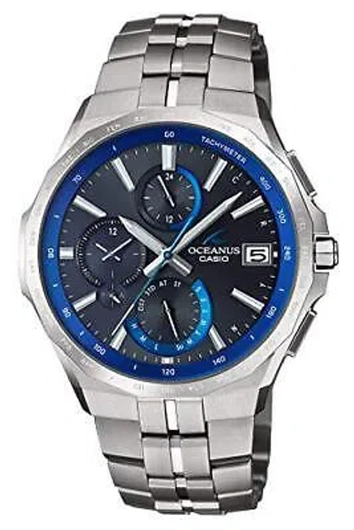 Pre-owned Oceanus Casio  Manta Ocw-s5000-1ajf Solar Radio Men's Watch Mobile Link 2019