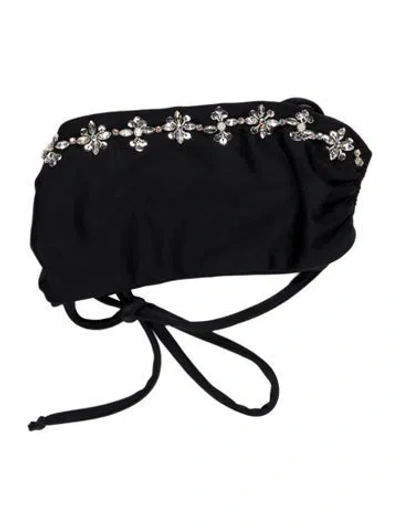 Pre-owned Oceanus Crystal Embellishments Top W/ Tags In Black