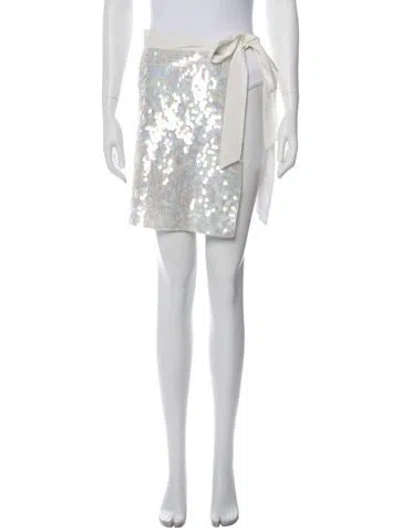 Pre-owned Oceanus Floral Print Cover-up In White