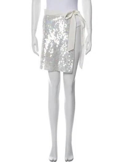 Pre-owned Oceanus Floral Print Cover-up In White