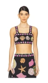 OCEANUS NEW YORK HAND EMBELLISHED TOP