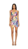 Oceanus Palm Beach Dress In Multi