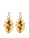 Oceanus Panopea Drop Earrings In Gold