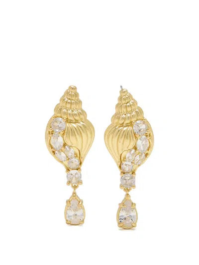 Oceanus Shell-embellishment Earrings In Gold