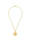 Oceanus Shell-pendant Necklace In Gold