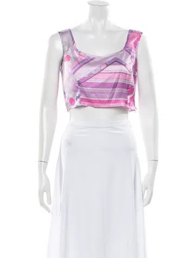 Pre-owned Oceanus Striped Top In Purple