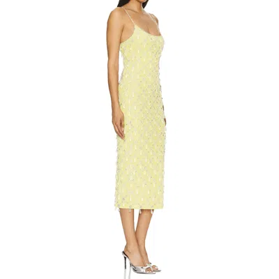Oceanus Swimwear Calliope Luxury Crystal Maxi Party Dress Yellow