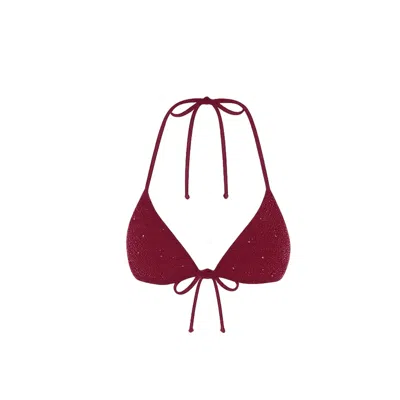 Oceanus Swimwear Women's Amel Bikini Top - Burgundy In Red