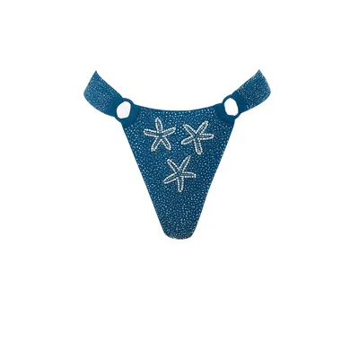 Oceanus Swimwear Women's Blue Mia's Marina Bikini Bottom