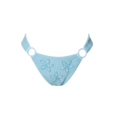 Oceanus Swimwear Women's Blue Mia's Marina Bikini Bottom Aqua