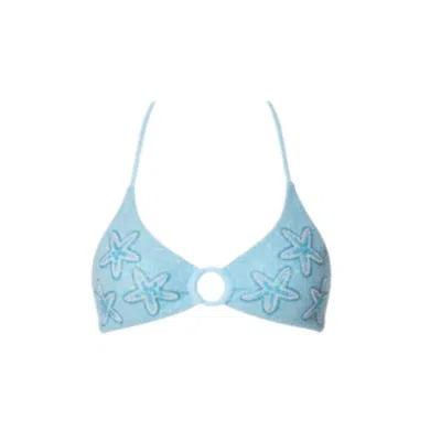 Oceanus Swimwear Women's Blue Mia's Marina Bikini Top Aqua