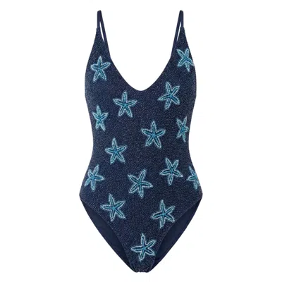 Oceanus Swimwear Women's Blue Mia's Marina Swimsuit Periwinkle In Multi