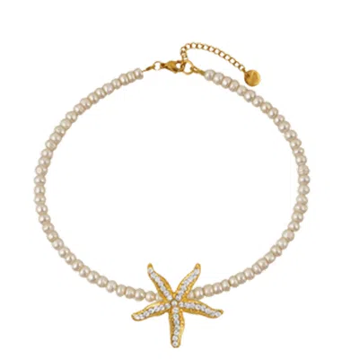 Oceanus Swimwear Women's Gold Sienna's Starfish Pearl Necklace Daphne X Oceanus