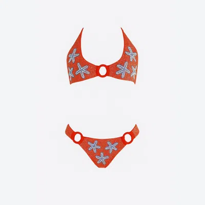 Oceanus Swimwear Women's Mia's Marina Bikini Set Red