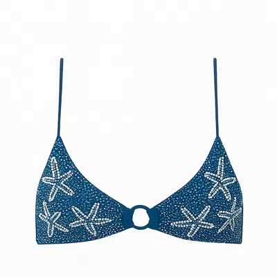 Oceanus Swimwear Women's Mia's Marina Bikini Top - Blue