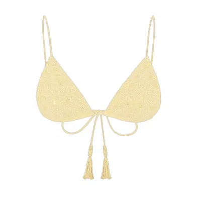 Oceanus Swimwear Women's Nixie Triangle Shape Bikini Top - Yellow