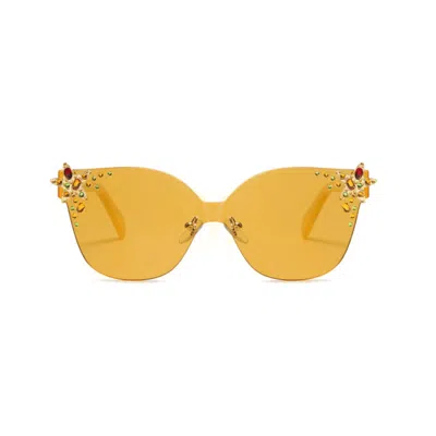 Oceanus Swimwear Women's Oceanus X Sojos Glowheart Sunglasses Yellow