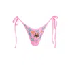 Oceanus Swimwear Women's Pink Los Angeles Low Coverage Bikini Bottom In Pink