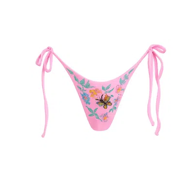 Oceanus Swimwear Women's Pink Los Angeles Low Coverage Bikini Bottom