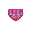 Oceanus Swimwear Women's Pink Oceanus X Zandra Rhodes Nebula Shell Bikini Bottom - Fuchsia In Pink