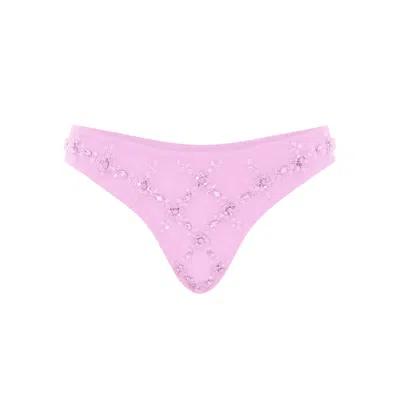 Oceanus Swimwear Women's Pink Rose Flattering Bikini Bottoms