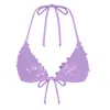 Oceanus Swimwear Women's Purple Sienna Sequin Embroidery Bikini Top - Lilac In Purple