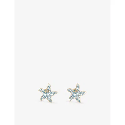 Oceanus Womens Gold Madison Star Metal Clip-on Earrings
