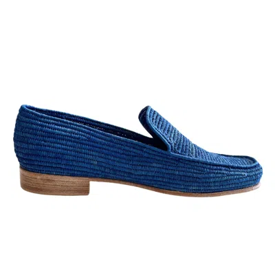 Ocelot Market Men's Raffia Loafer In Blue