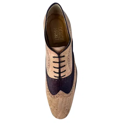 Ocelot Market Neutrals / Brown Men's Natural Cork Brogue With Brown Accents