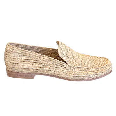 Ocelot Market Neutrals Men's Raffia Loafer In Natural In Black