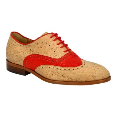 Ocelot Market Neutrals / Red Women's Natural Cork Brogue With Red Accents In Multi
