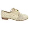 Ocelot Market Neutrals Women's Raffia Oxford Open Weave In Natural In Black