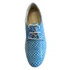 Ocelot Market Women's Blue & White Checkered Brogue In Blue