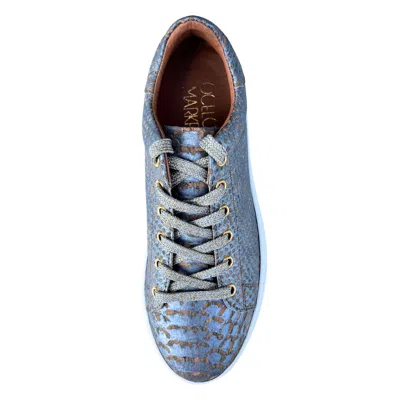 Ocelot Market Women's Cork Piton Sneaker In Silver