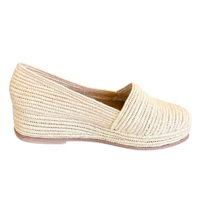 Ocelot Market Women's Neutrals Raffia Espadrille In Natural In Black