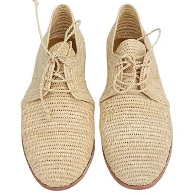 Ocelot Market Women's Neutrals Raffia Oxford In Natural In Black