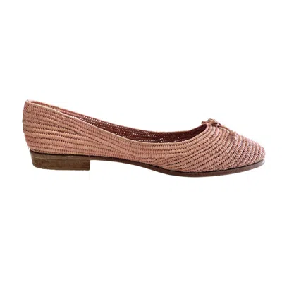 Ocelot Market Women's Pink / Purple Raffia Ballet Flats In Light Pink In Pink/purple