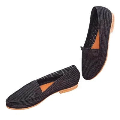 Ocelot Market Women's Raffia Loafers In Black