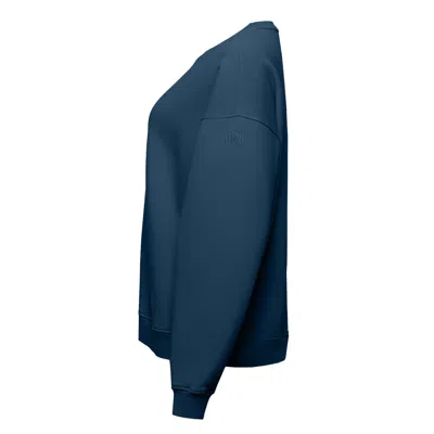 Ocio Leisurewear Blue Women's Oversized Crewneck In Cove