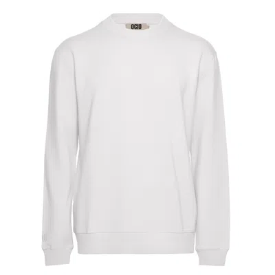 Ocio Leisurewear White Men's Classic Softcore Crew In Bone