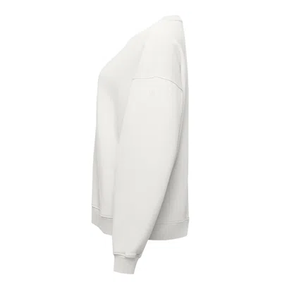 Ocio Leisurewear White Women's Oversized Crewneck In Supermoon