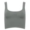 Ocio Leisurewear Women's Green Double Scoop Tank In Sage In Green